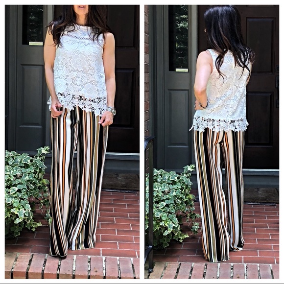 ✨LAST ONE ✨Multi striped wide leg pants - Picture 6 of 8